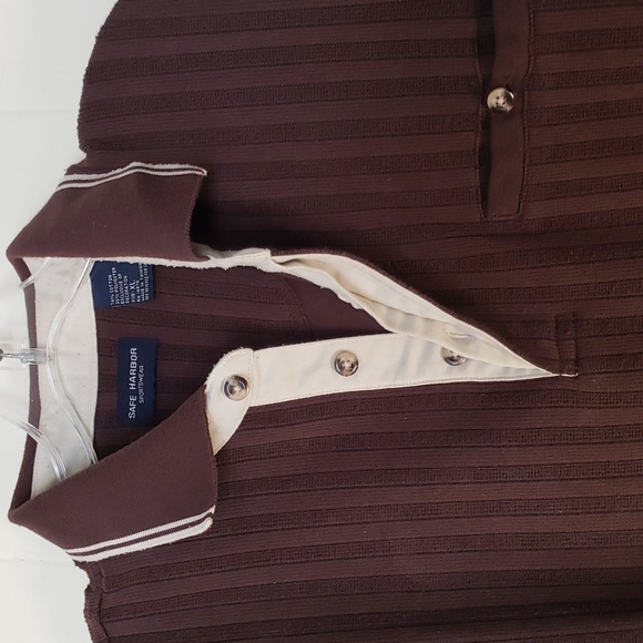 Mens 3 Button Collar Sportswear Sweater - Picture 3 of 7